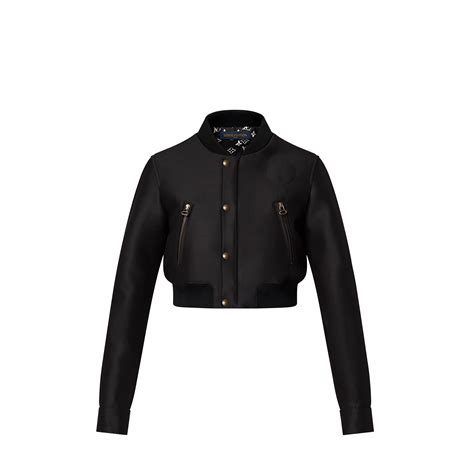 louis vuitton cropped jacket|Cropped Mikado Bomber Jacket .